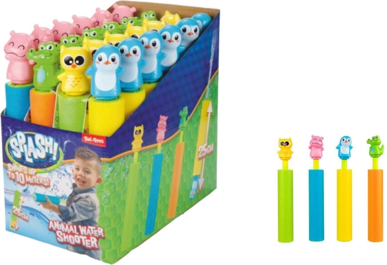Wasserspritzrohr aus Schaumstoff mit Tiermotiv 25 cm – 1 Stück