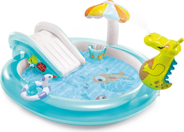 Aufblasbares Kinderplanschbecken mit Rutsche INTEX