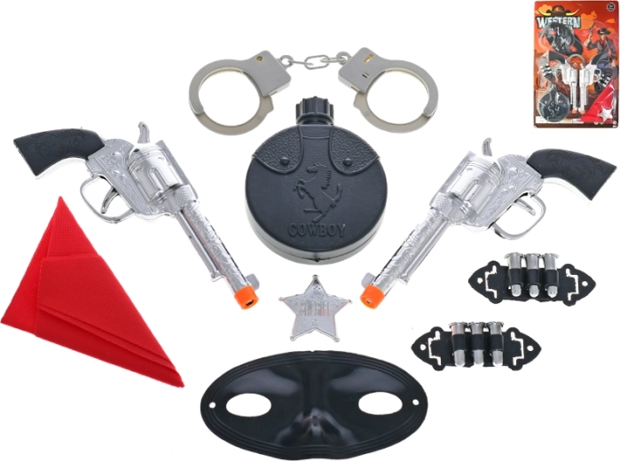 Set aus Cowboy-Klapper-Colts für Kinder 19 cm