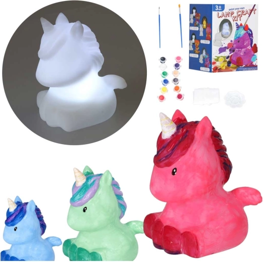 Kreativset für Kinder mit ausmalbarer Einhorn-Nachtlampe