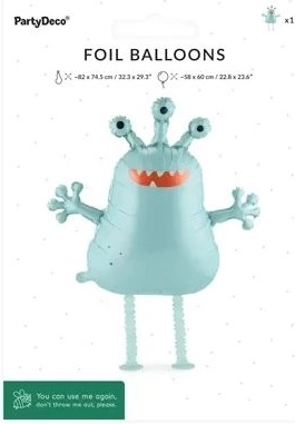 Folienballon Alien 58 × 60 cm, Mix
