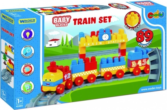 Baby-Bausteine Eisenbahn 3,35 m 89 Stück