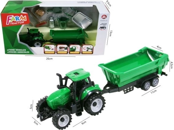 Traktor mit Anhänger und Zubehör