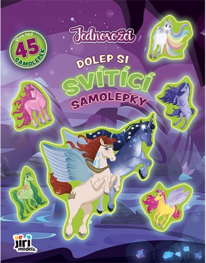 Klebe leuchtende Sticker – Einhörner