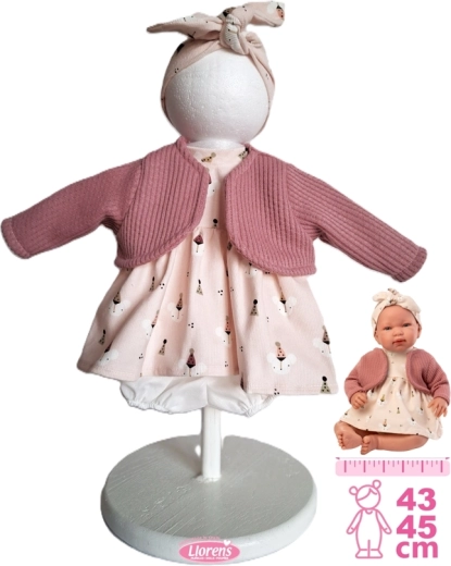 Outfit für Babypuppe New Born Llorens 43–45 cm