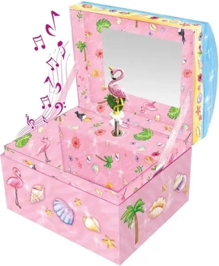 Tanzender Flamingo und Spiegel