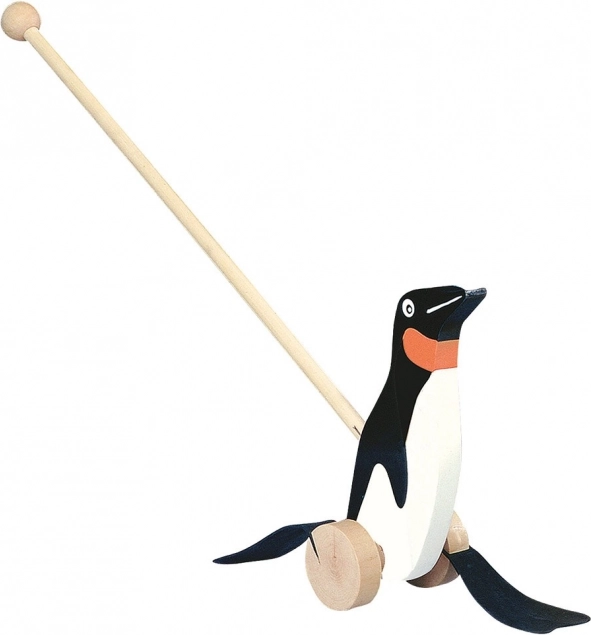 Bino Pinguin auf Stange schwarz-weiß