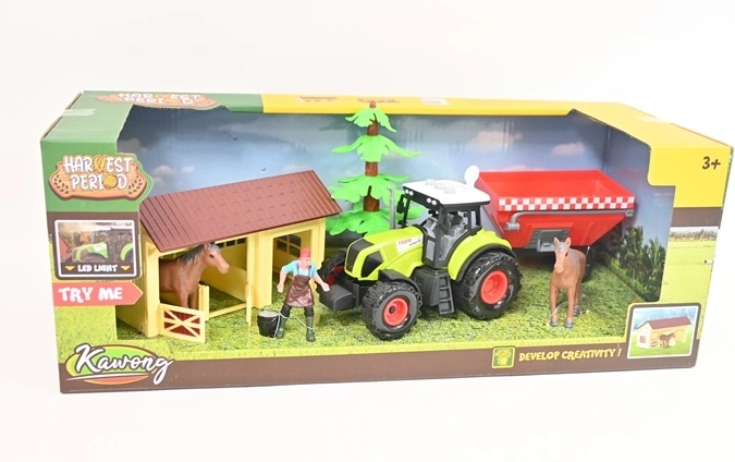 Bauernhof mit Traktor – Kinderspielset (7-teilig)