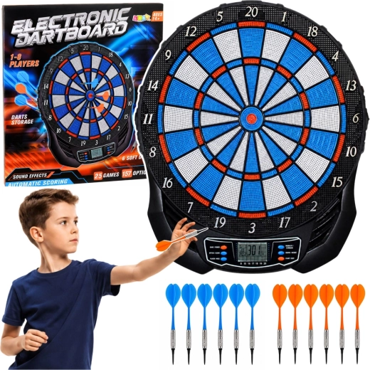 Elektronische Dartscheibe mit LCD, 25 Spielen und 176 Varianten