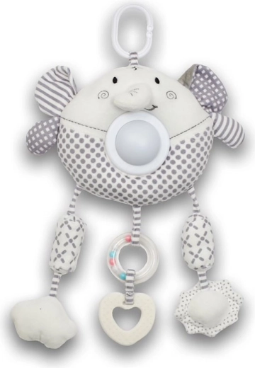 Plüsch-Hängetier Elefant mit Licht und Musik