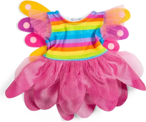 Bigjigs Toys Regenbogen-Feenkleid mit Flügeln für Puppe 34 cm