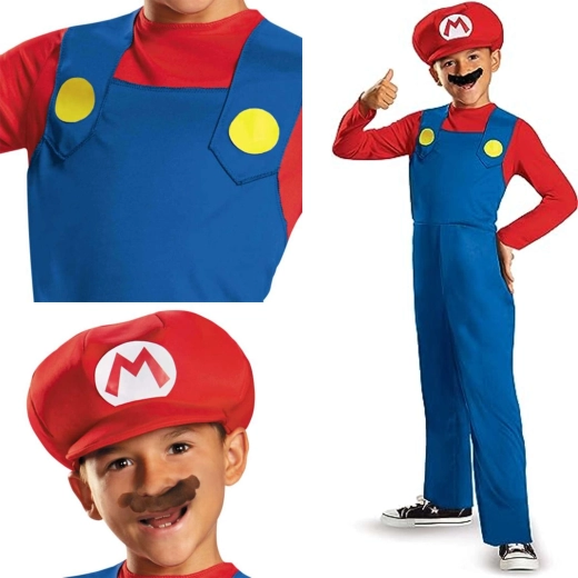 Kinderkostüm Super Mario, 7–8 Jahre