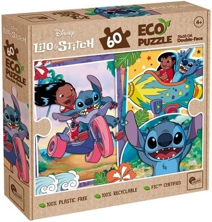 Lisciani Eco-Wendepuzzle Lilo & Stitch (60 Teile)