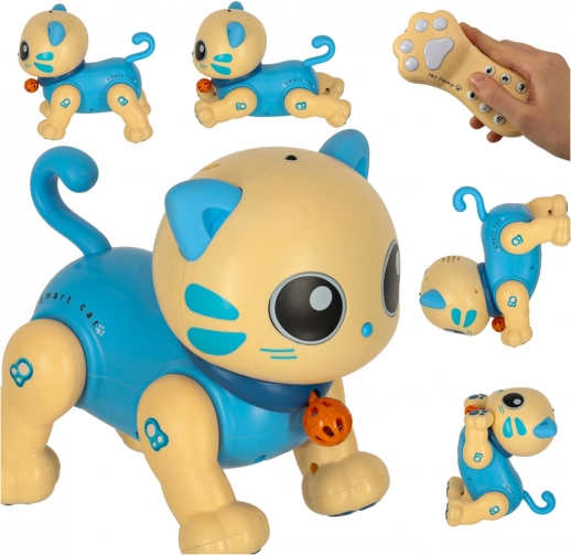 Interaktive ferngesteuerte Roboterkatze, blau