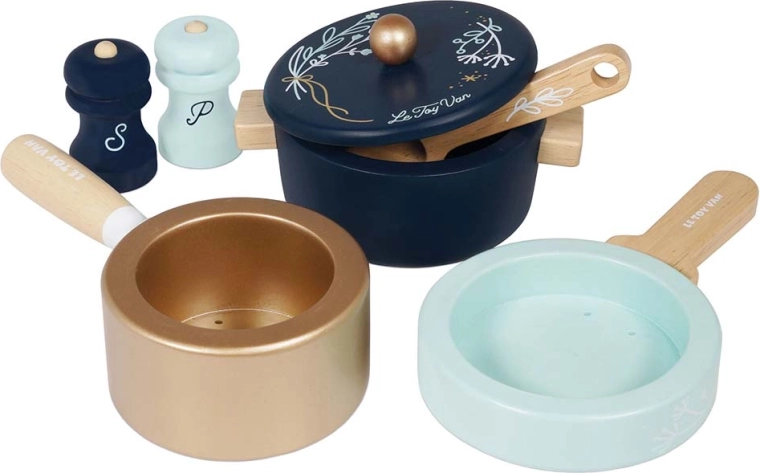 Le Toy Van Holz-Set mit Töpfen und Küchenzubehör für Kinder