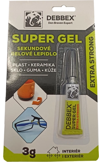 Sekunden-Gelkleber DEBBEX Super Gel 3 g