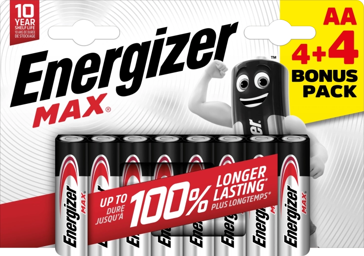 Energizer Max AA Alkalibatterien 8 Stk.