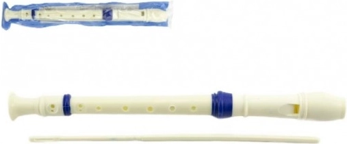 Sopranblockflöte aus Kunststoff 33 cm mit Reiniger
