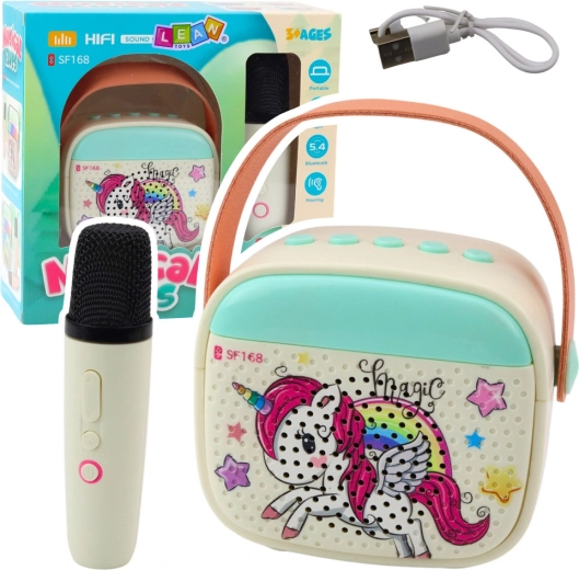 Karaoke-Set für Kinder mit Einhorn und Bluetooth-Mikrofon