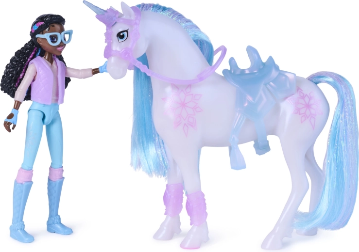 Bewegliche Figur und Reiten auf dem Einhorn