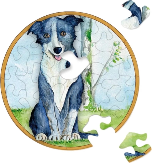 Rundes Puzzle CURIOSI Picoli – Hund, 33 Teile