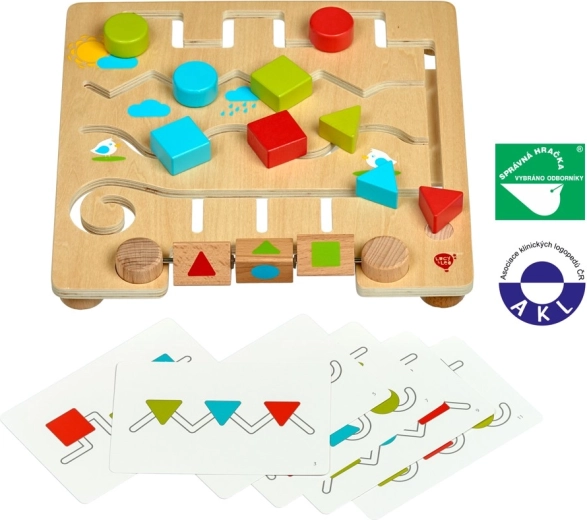 Lucy & Leo geometrische Formen mit Vorlagen – Holzlabyrinth