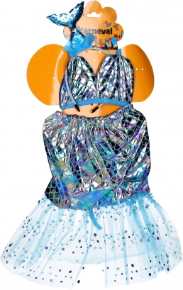 Karneval-Set Meerjungfrau – Kleid und Haarreif