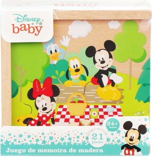 Holz-Domino Disney Mickey Mouse in einer Box (21 Teile)