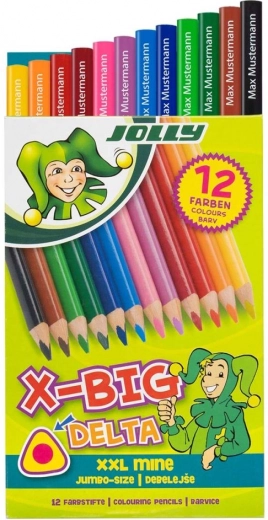 Große dreieckige Buntstifte X-Big Delta 12 Farben