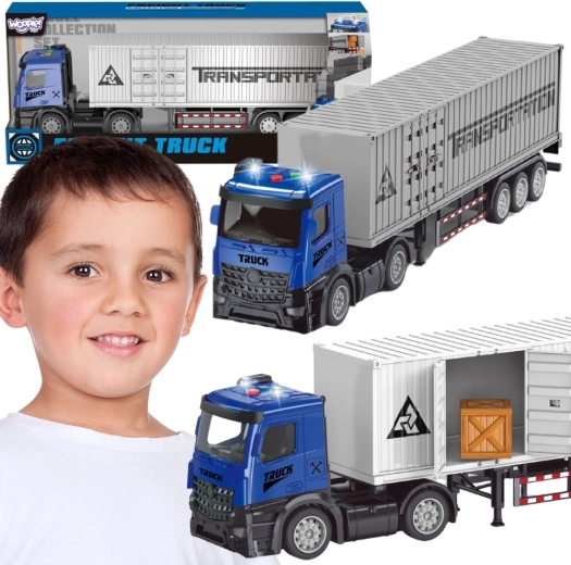 Woopie Lkw-Zugmaschine mit Container, Licht und Sound