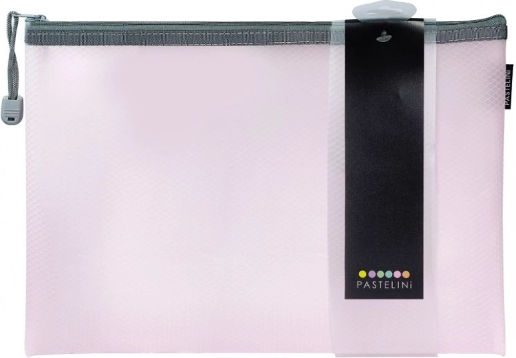 Briefumschlag mit Reißverschluss A4 Pastelini rosa