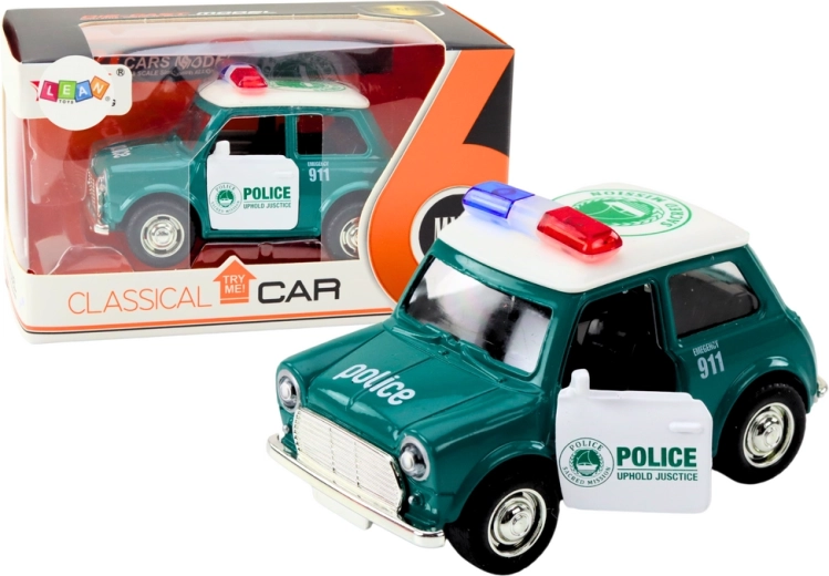 Klassisches Polizeiauto 1:38 mit Antrieb, Lichtern und Geräuschen grün