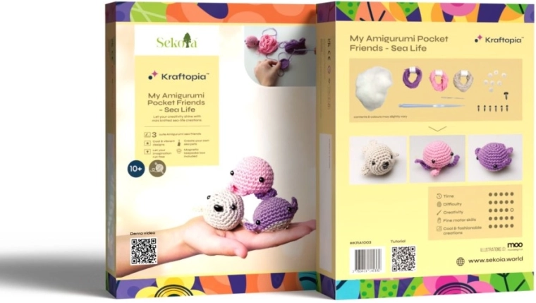 Sekoia Kraftopia Amigurumi-Häkelset – Meerestiere