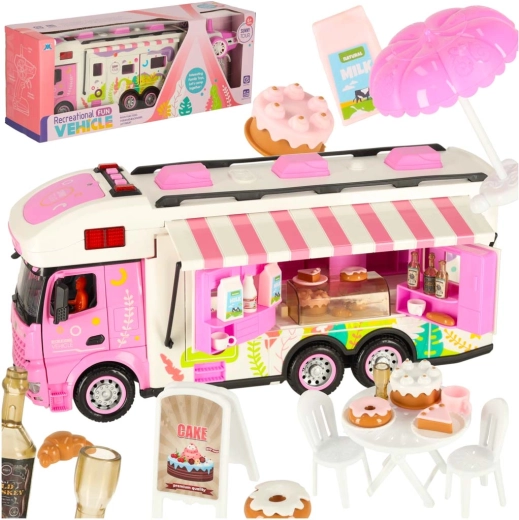 Rosa ferngesteuertes Wohnmobil mit Zubehör