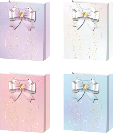 Geschenktasche S Pastell mit Schleife