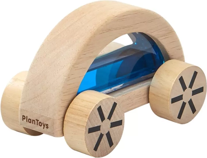 PlanToys Holzauto mit Wasser, blau – 1 Stück
