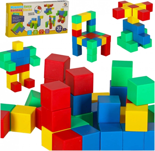Magnetische Bauklötze zum Bauen - 32 Teile