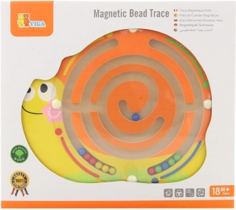 Magnetisches Holzlabyrinth Schnecke