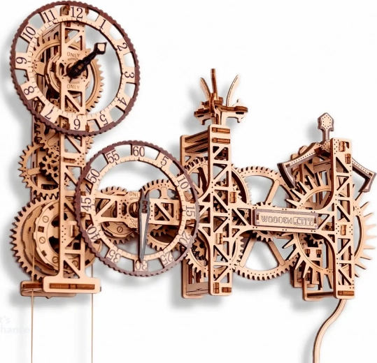 WOODEN CITY 3D-Puzzle Steampunk Wanduhr 269 Teile