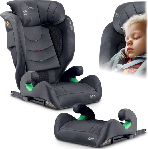 Kindersitz Nukido Louis Soft grau 100–150 cm ISOFIX i-Size