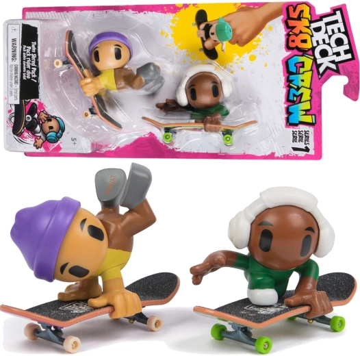 Tech Deck Sk8 Crew – Set mit 2 Fingerboards und 2 Figuren, Serie 1
