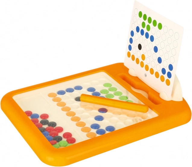 Magnetische Mosaiktafel für Kinder mit Magnetkugeln, 24 × 18 cm, 40 Kugeln