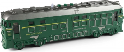 Grüne Lokomotive mit Licht, Sound und Projektor