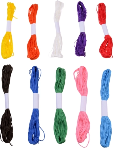 10 Farben Stickgarn (Mouliné) für vielseitige Kombinationen