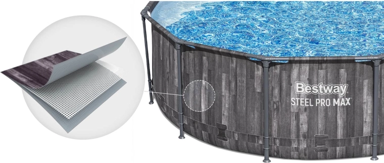 Robuster Stahlrahmen und widerstandsfähige Folie