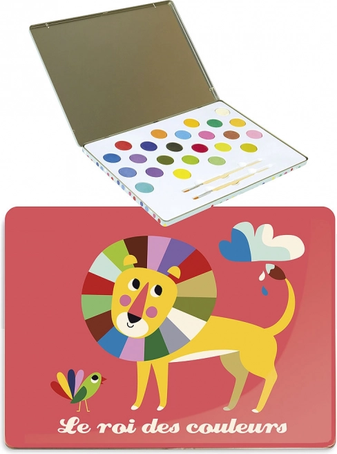 Acrylfarben mit Metallverpackung