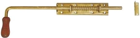 Federfallriegel mit Holzknauf 260 × 50 mm