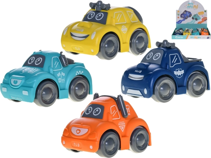 Polizeiauto mit Rückziehmotor 8,5 cm – 4 Varianten