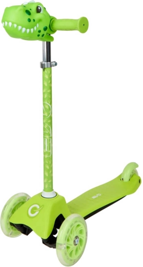 Kinder-Dreirad-Scooter Evo mini Dinosaurier mit leuchtenden LED-Rädern – 1 Stück