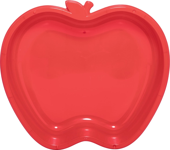 Roter Kindersandkasten in Apfelform